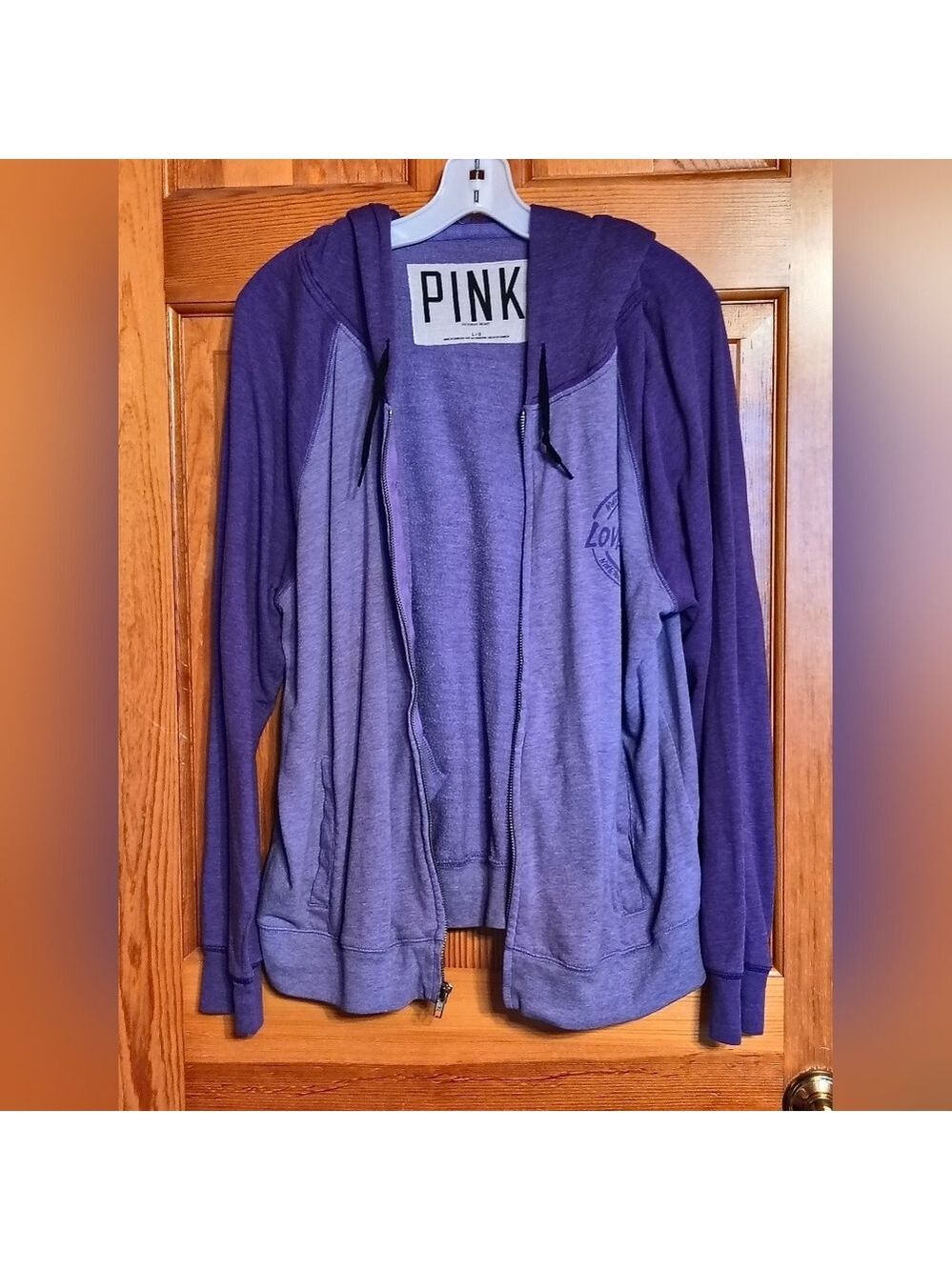 PINK Purple Zip-Up Hoodie - Picture 4 of 8